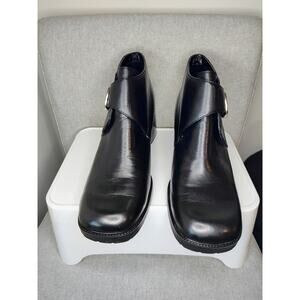 Bass Seattle Black Leather Ankle Boots